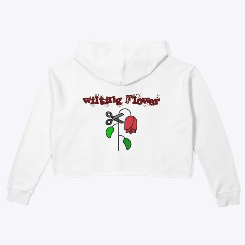 Wilting Flower Cropped hoodie